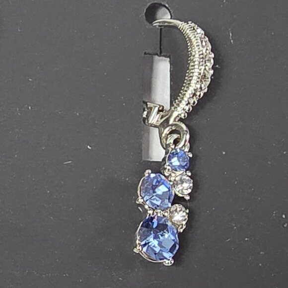 Givenchy Sky Blue Topaz Dangle/Drop Earrings CZ Lab Created - Picture 3 of 6